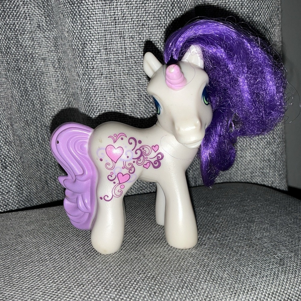 My Little Pony G3 Sweetie Belle Unicorn Happy Meal Fancy Symbol Vintage Rare